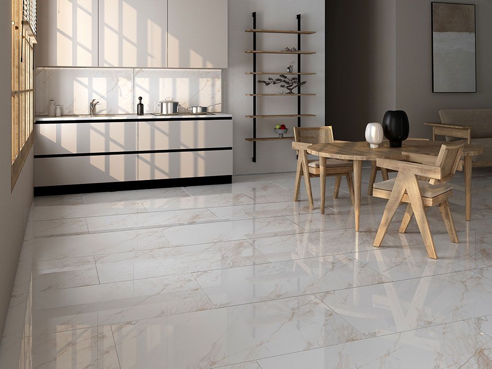 Lattialaatta 60x120 Calacatta Goldie Rektifioitu