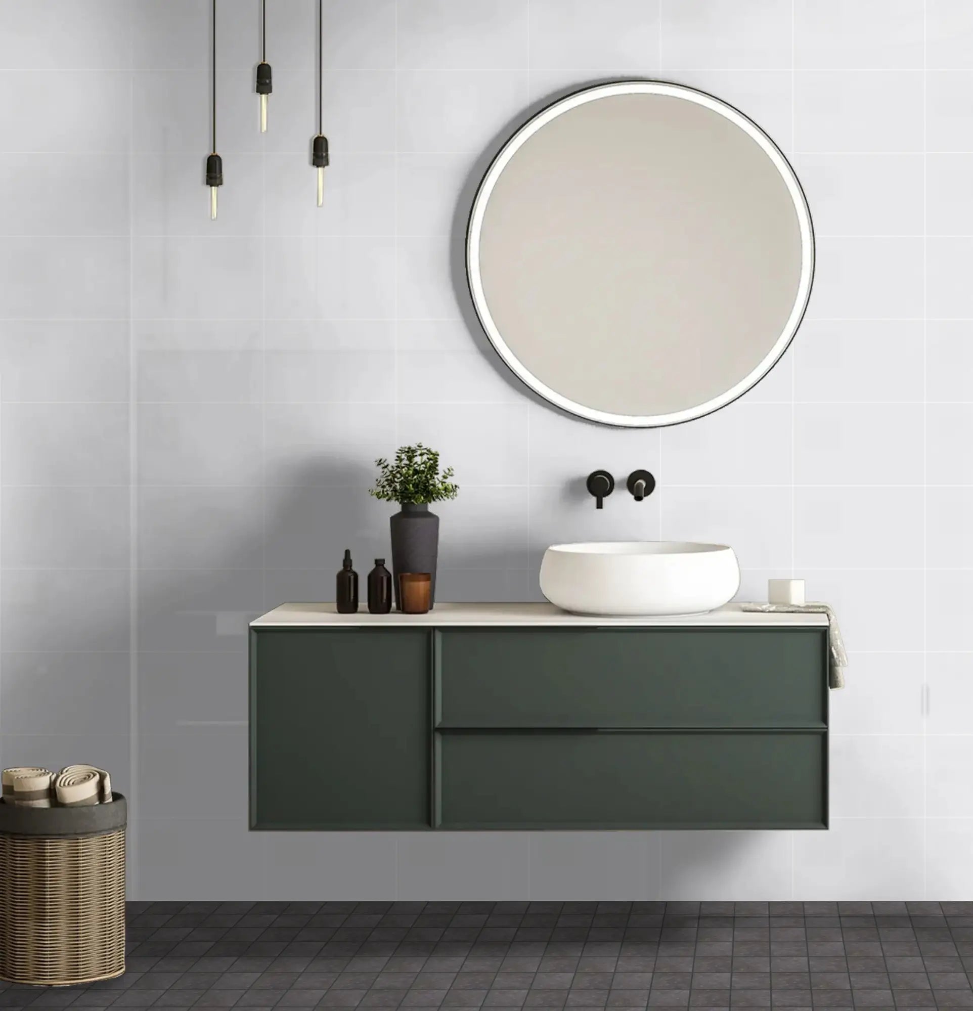 25x40 valkoinen seinälaatta kylpyhuoneessa