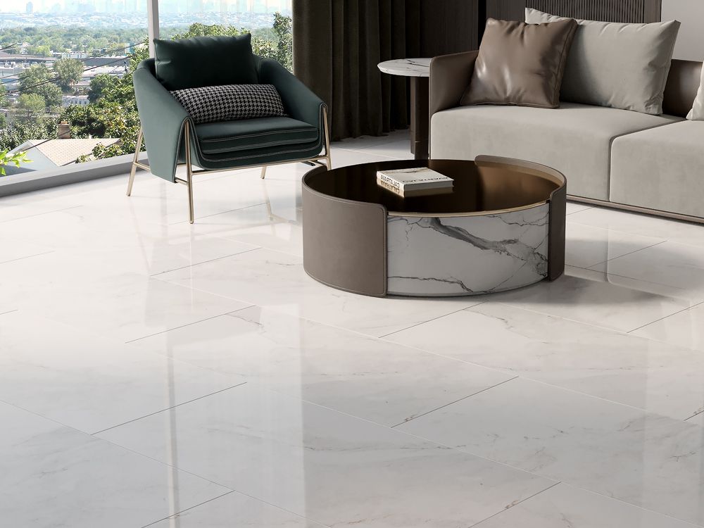 Lattialaatta 60x120 Alpi Valkoinen Rektifioitu