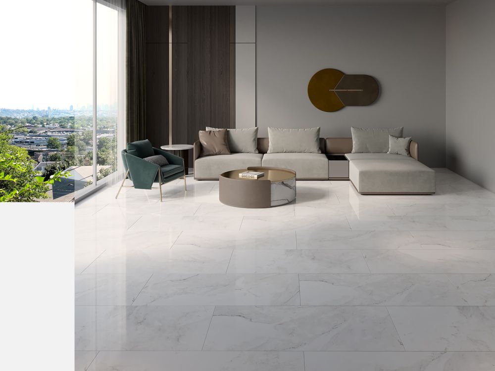 Lattialaatta 60x120 Alpi Valkoinen Rektifioitu